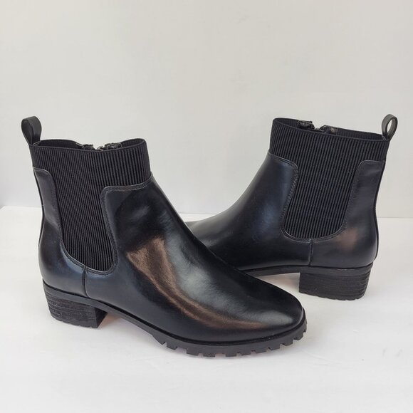Taryn By Taryn Rose Faks Chelsea Boots Black Size 8 NWOT - Picture 1 of 12